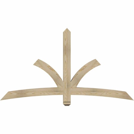 Ekena Millwork Davenport Rough Sawn Timber Gable Bracket, Douglas Fir, 72"W x 39"H x 4"D x 4"F, 13/12 Pitch GBW072X39X0404DAV00RDF